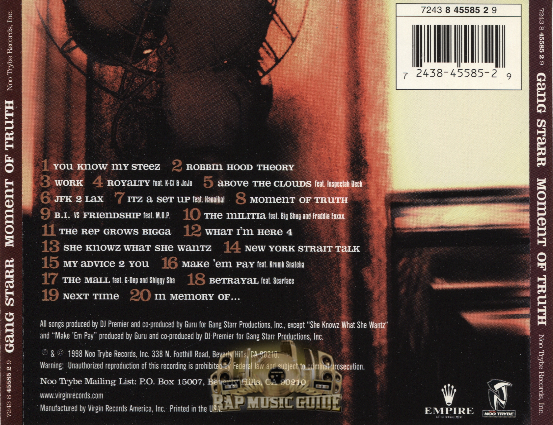Gang Starr Moment Of Truth Album Zip fasrsoul